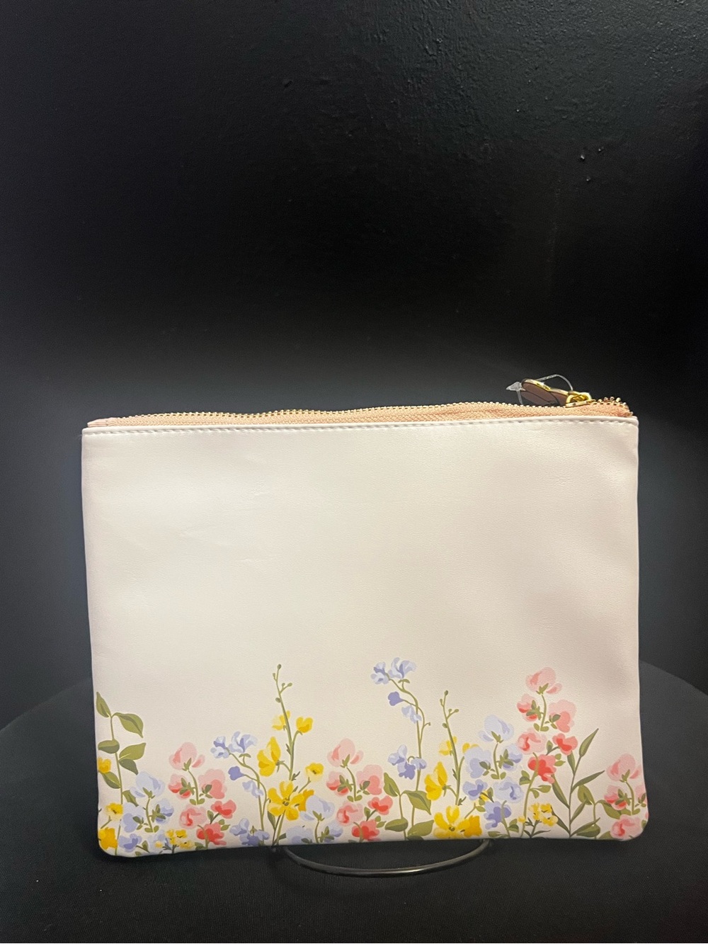 Proverbs 31:25 She Is Strong Floral Zip Pouch - Cream - Picture 2 of 4